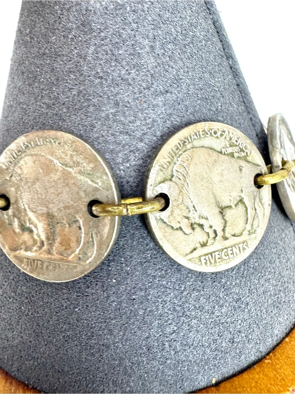 Artisan Vintage Buffalo Nickel Bracelet